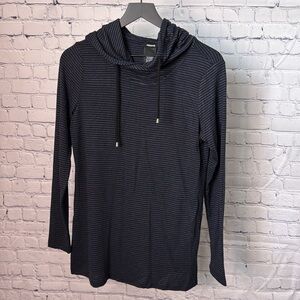 Premise Navy Blue Black Striped Hoodie